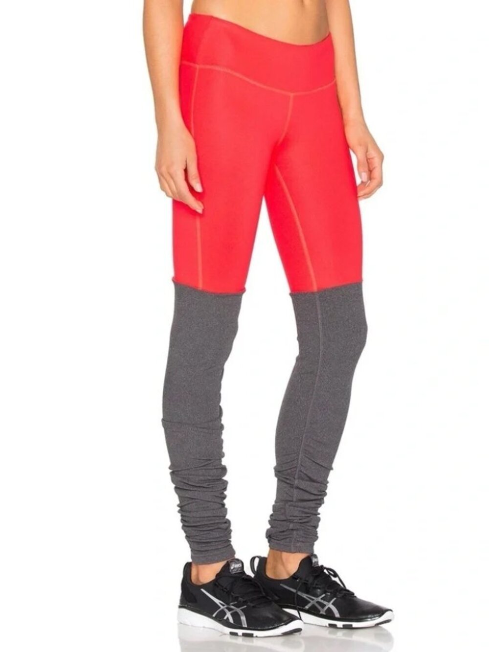 ALO Goddess Legging Yoga Pants Red & Grey Size S